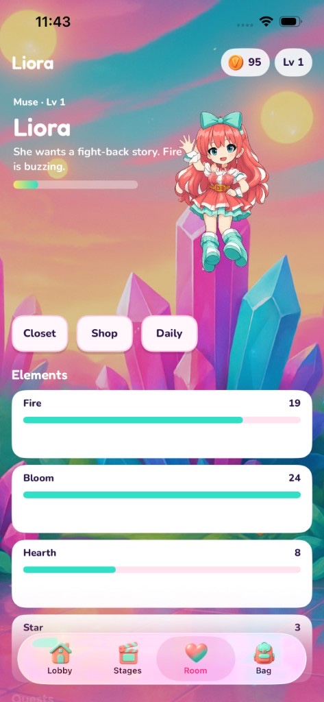 Room and elements preview